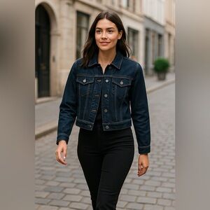 Vintage GAP Indigo Blue Denim Jacket - Size Small